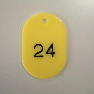 クラウン 番号札 番号入（大1−50） 黄 CR-BG41-Y 1ＳＴ
