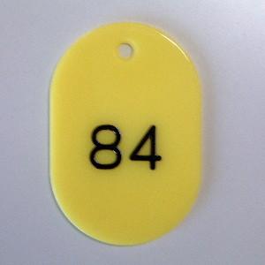 クラウン 番号札 番号入（大51−100） 黄 CR-BG42-Y 1ＳＴ