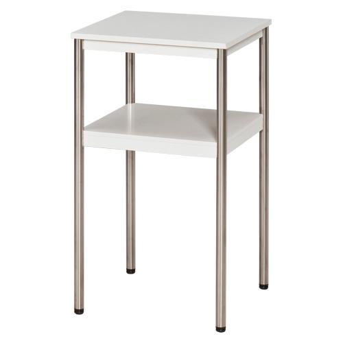 エヌケイ 電話台（ステンレス丸脚） ホワイト色 TL-S40W 1台