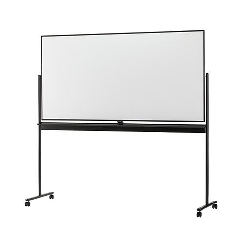 日学 脚付 ホワイトボード 両面回転・SR型 ブラックフレーム SR-11BK 1台