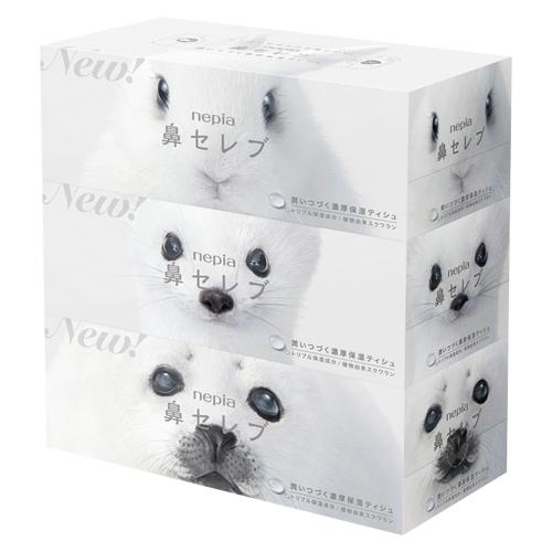 王子ネピア ネピア 鼻セレブティシュ 3個パック N-SEBOX3P 1Ｐ．