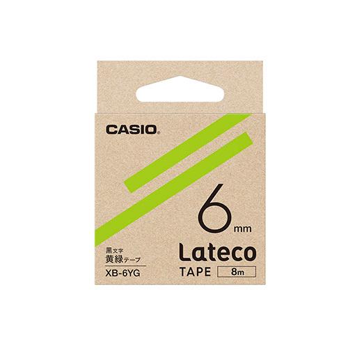カシオ ラテコテープ 6mm ＹＧ XB-6YG 1個