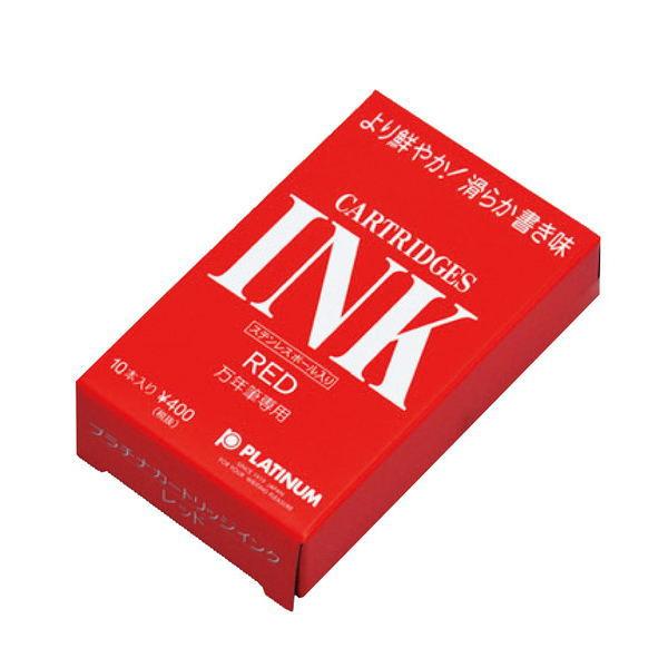 プラチナ万年筆 デスクペン用インク レッド SPSQ-400 #2 1個