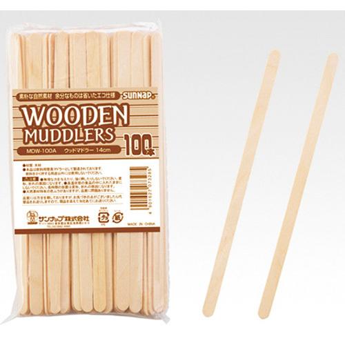 サンナップ ウッドマドラー 14ｃｍ 100本 MDW-100A 1Ｐ．
