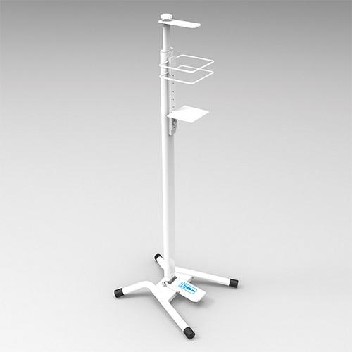 ナカバヤシ 足踏み消毒ポンプスタンド／ホワイト FPS-101W 1台
