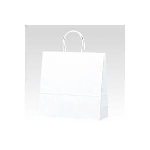 シモジマ 手提袋 丸紐 片艶白無地 縦310 3250700 50枚入