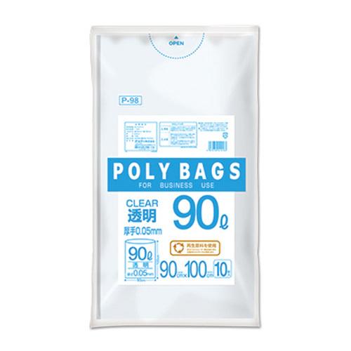 オルディ ポリバッグビジネス90Ｌ 透明 10Ｐ P-98 1冊