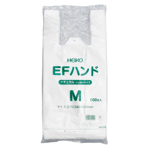 シモジマ レジ袋 半透明 EＦハンド M ナチュラル 006645923 100枚入