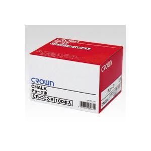 クラウン チョーク100本入 赤 CR-CC2-R 1箱