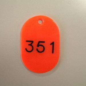 クラウン 番号札 欠番（大） 赤 CR-BG48-R 1枚