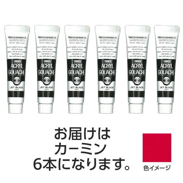 ターナー色彩 アクリルガッシュ 11ml 22カーミン 6個 108809