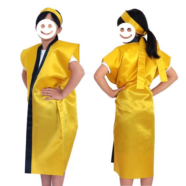 アーテック サテンロングハッピ 金 Ｓ（ハチマキ付） 14430