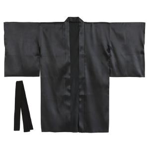 アーテック ソフトサテンロングハッピ袖付 黒S 14557