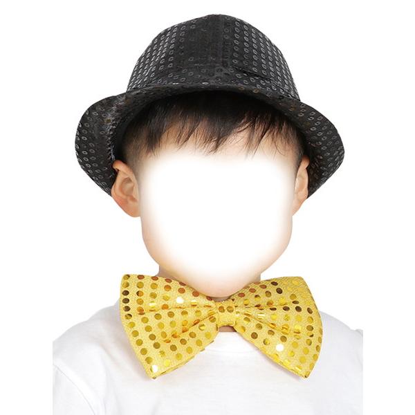 アーテック コスチュームセット（キラキラ蝶ネクタイ金・キラキラハット黒） 14712