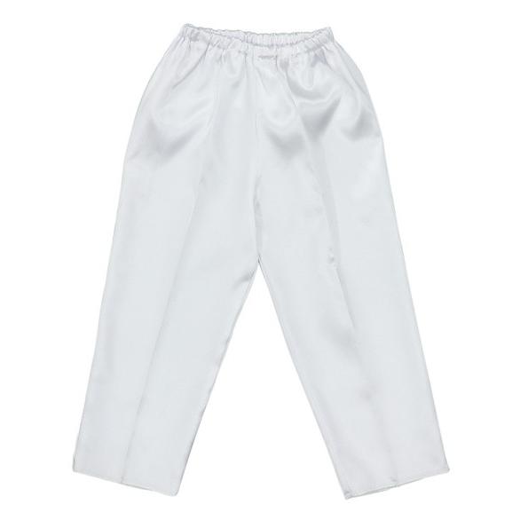 アーテック ソフトサテン ズボン テーパード C 白 18351