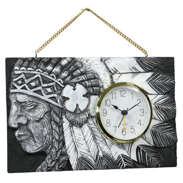 アーテック 黒彫板 丸型時計かべかざり 20126