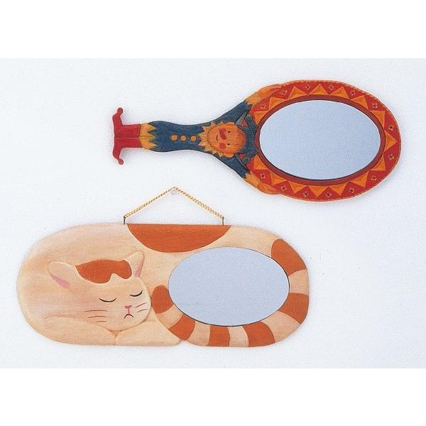 アーテック 木彫鏡かざり（しな）鏡付 30580