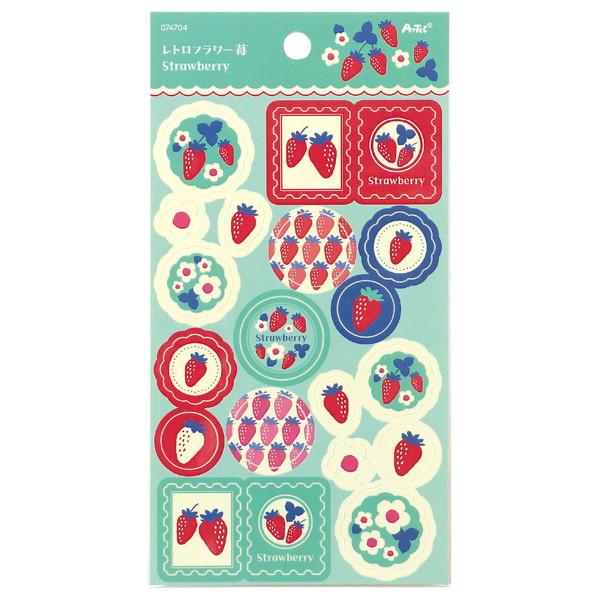 アーテック シートシール レトロフラワー 苺 74704
