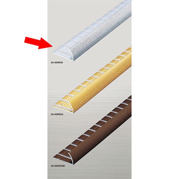 アシスト 床金物 コーナーグリップピンレス アール用 シルバー 20-405RDS 穴有 2m