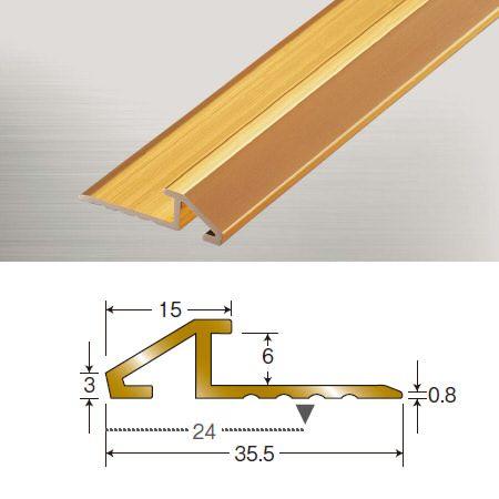 アシスト フラットモールド 真鍮ディバイドエッジ 20-421 穴有 2m長