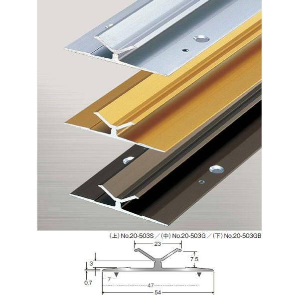 アシスト フラットモールド ダブルセンター シルバー仕上げ 20-503S 穴有 2m