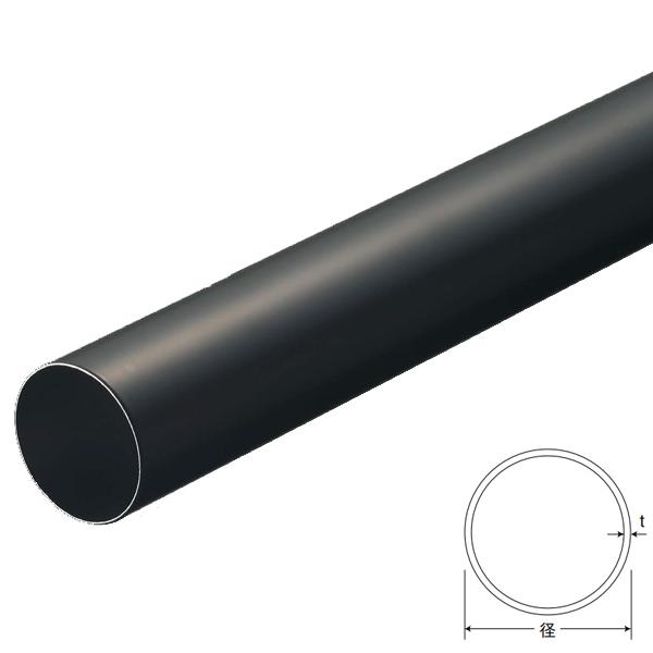 アシスト ブラックパイプ 65-166BL スチール製 定尺 2m長