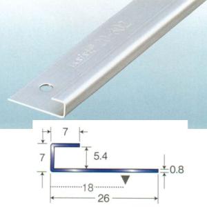 アシスト カーペット目地 ステンレス製 20-302 穴有 2m