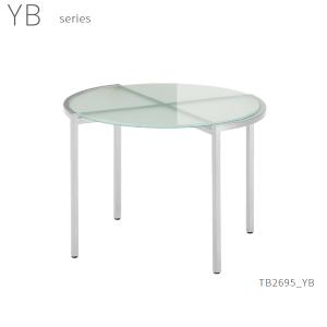 クレス ガラステーブル YB 丸 W600×D560×H450mm TB2695-YB