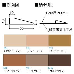DAIKEN リモデルフロアー見切12T(無垢...の詳細画像1