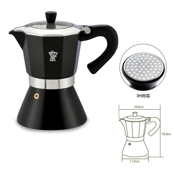 ダッチウエスト Pezzetti エスプレッソメーカー ベルエクスプレス 6cup ブラック PZ-...