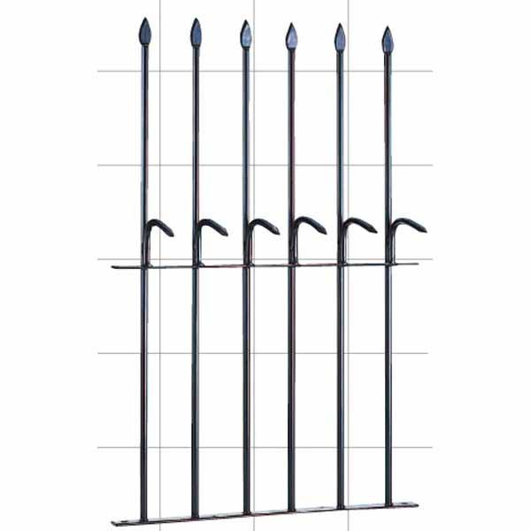 エイト 忍び返し1型 スチール製・ポリエチレンコーティング黒（Ｃ黒） H1000c