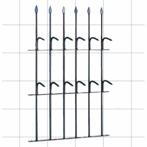 エイト 忍び返し2型 スチール製・ポリエチレンコーティング黒（Ｃ黒） H1003c