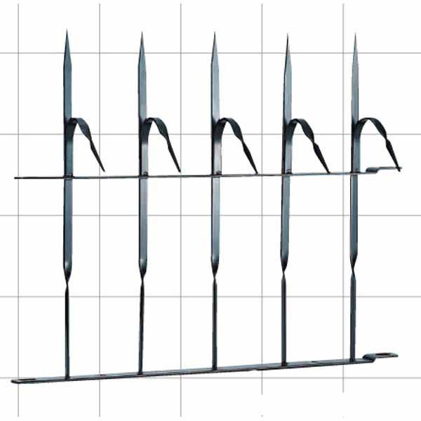 エイト 忍び返し4型 スチール製・カチオン電着塗装黒 H1100