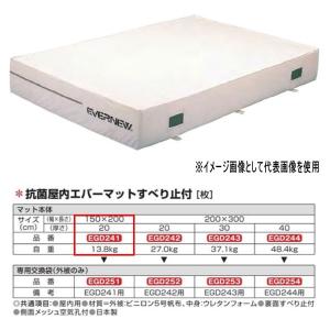 エバニュー 抗菌 屋内 エバーマット すべり止付 EGD241 150×200cm 20cm厚｜interiortool