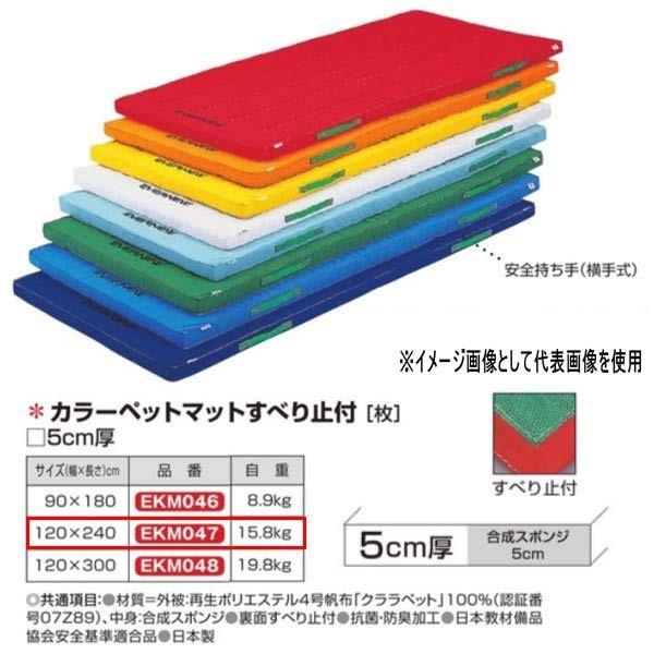 エバニュー カラーペットマットすべり止付 EKM047 幅120×長240cm 厚5cm