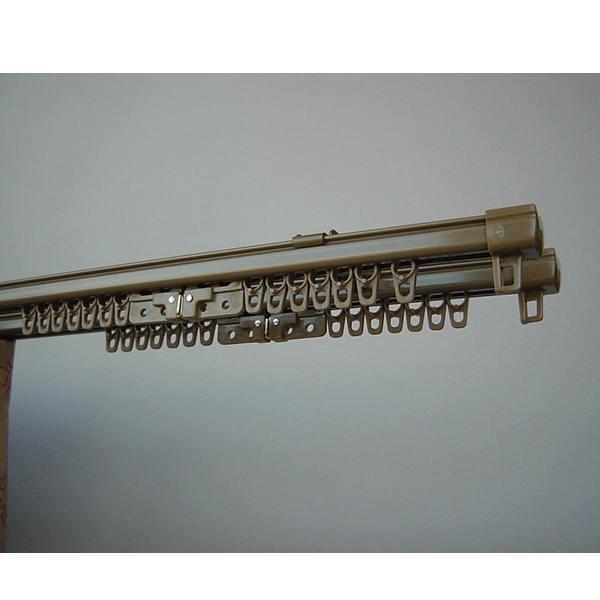 フルネス 角型 伸縮カーテンレール エコミック 1m ダブル 5本