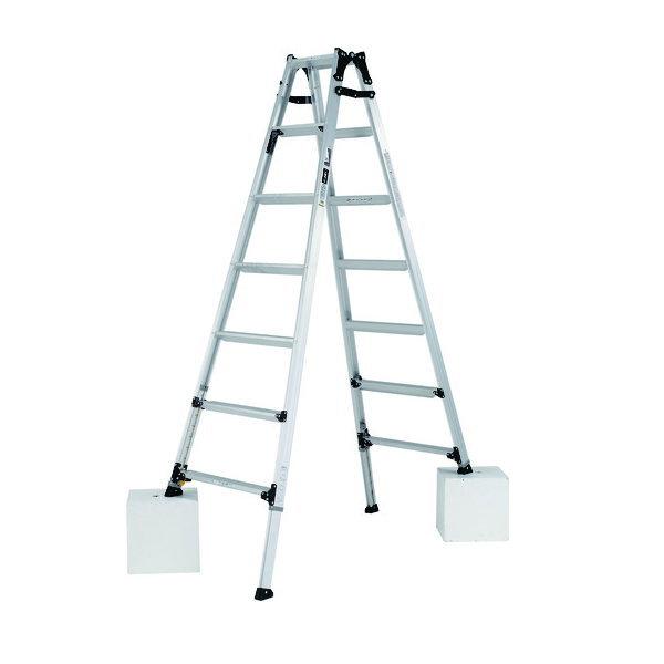 アルインコ 伸縮脚付兼用脚立 PRW-210FX 416-45