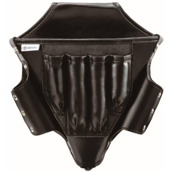 広島 プロユース EVA地ベラ腰袋 艶ブラック 幅260×高さ280mm 775-62