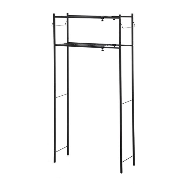 平安伸銅工業 角タイプ洗濯機棚 マットブラック 幅58〜80cm TLR-2B 1台