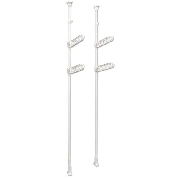 平安伸銅工業 突ぱり室内２段竿受け ホワイト TMH-62 1組