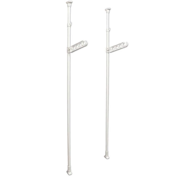 平安伸銅工業 突ぱり 室内１段竿受け ホワイト TMH-61 1組