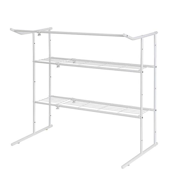 平安伸銅工業 押入れ伸縮ハンガーシェルフ 白 ホワイト OHW-40 1台