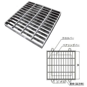 法山本店 正方形落とし込みグレーチング HGF-400-38 【本体のみ】｜interiortool