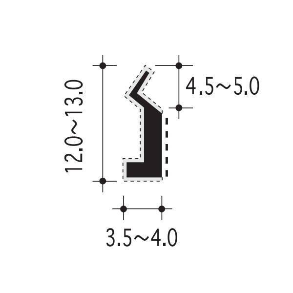 ピンチブロック 植毛加工 ＃7-D 茶 長さ2000mm