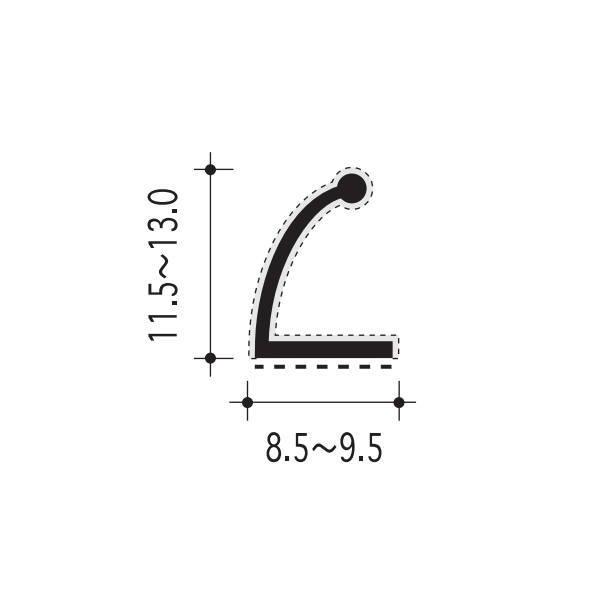 ピンチブロック 植毛加工 ＃7-P 茶 長さ2200mm