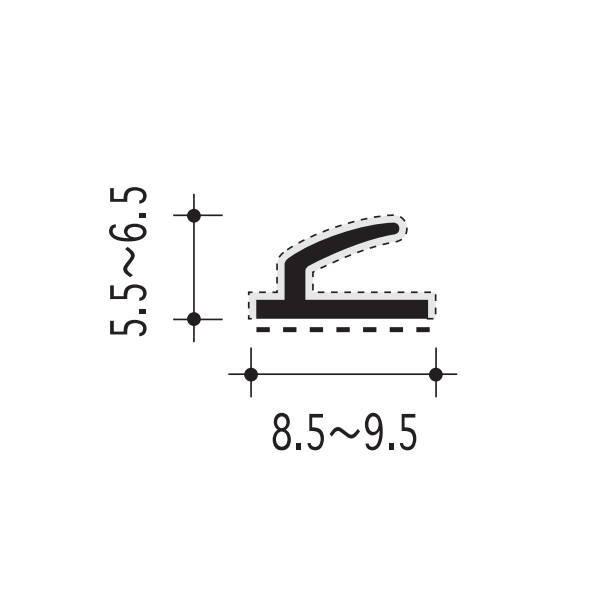 ピンチブロック 植毛加工 ＃7-T 茶 長さ2000mm