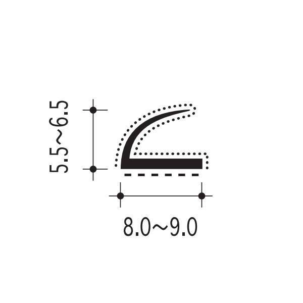 ピンチブロック スライド加工 ＃7-ES 黒 長さ2000mm