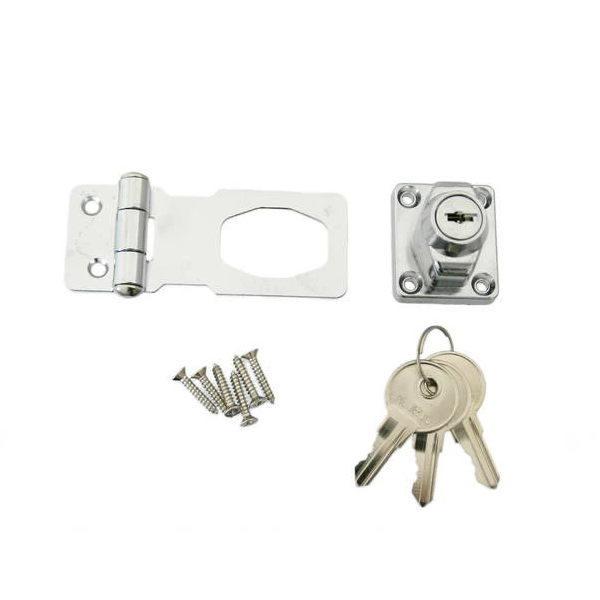 ハイロジック 鍵つき掛金錠 60ミリ 3本キー J-455