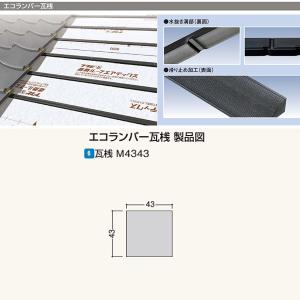 フクビ エコランバー瓦桟 瓦桟M4343 厚さ43×巾43×長さ3000mm ELMT3 6本入｜interiortool