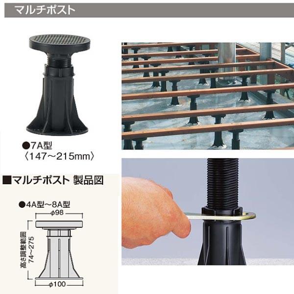 フクビ 屋外用樹脂製支持脚 マルチポスト 7A型 MPST7A 1個